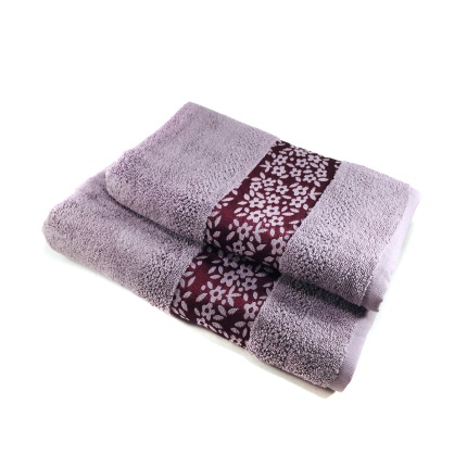 Полотенце махровое ЛЮТИКИ 50х90 цв,светлая брусника, QD-0459, пл. 500гр. Узбекистан. АД